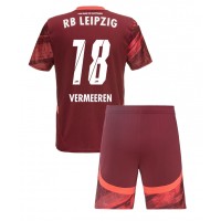 Echipament fotbal RB Leipzig Arthur Vermeeren #18 Tricou Deplasare 2024-25 pentru copii maneca scurta (+ Pantaloni scurti)